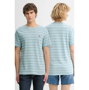 Pánské tričko Bavlněné tričko Levi's LSE_SS ORIGINAL HM A3117.0113 modrá 55X, vel. XXL