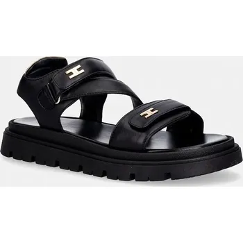 Dívčí sandály Dětské kožené sandály Elisabetta Franchi F4A2.E0586 černá 99X, EUR 36