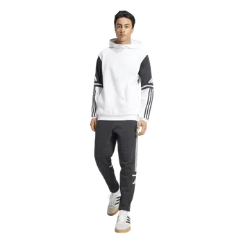 Bavlněná tepláková souprava s kapucí Adidas Squadra 25 Sweat Hoody bílo černá Velikost: XS