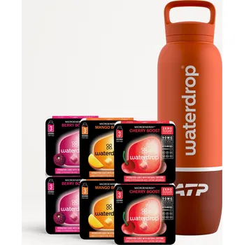 Instantní nápoj Waterdrop Ochutnávkový Set s Funkční Termoskou ATP 2026 červená antuka / Ochutnávkový Set Microenergy