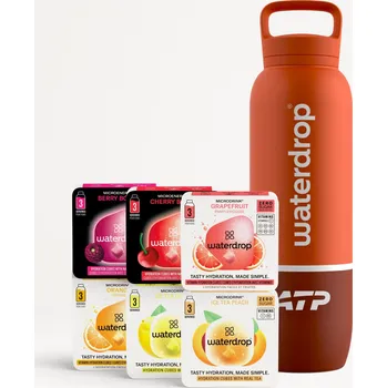 Instantní nápoj Waterdrop Ochutnávkový Set s Funkční Termoskou ATP 2026 červená antuka / Ochutnávkový Set Bestseller