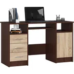 Volně stojící psací stůl Ana 124 cm wenge/dub sonoma