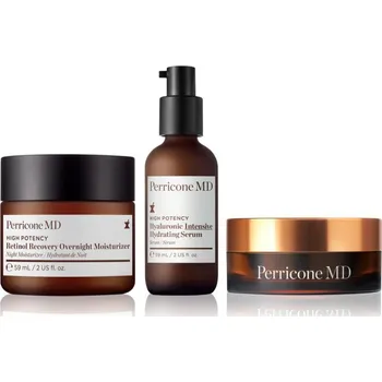 Perricone MD High Potency Perricone MD High Potency Night Moisturizer noční krém pro obnovu pevnosti pleti 59 ml + Perricone MD High Potency Intensive Hydrating Serum intenzivní hydratační sérum s kyselinou hyaluronovou 59 ml + Perricone MD Essential Fx A