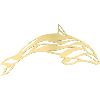 Věšák SEA Club Věšák na zeď - Delfín, mosaz, 50x0,2x35cm