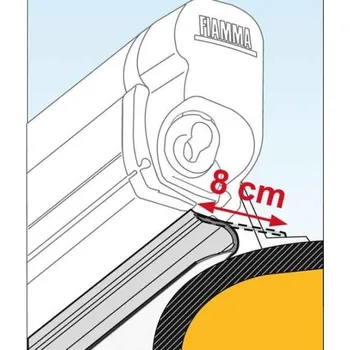 Markýza Fiamma Těsnění RainGuard Lower 550 cm