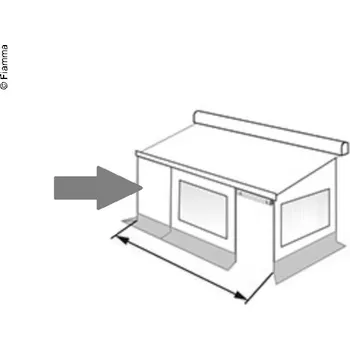Markýza Fiamma Přední stěna ZIP 400 Medium