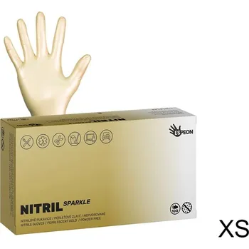 Rukavice na úklid Sparkle Nitrilové rukavice EPN100148PAK zlaté 100 ks XS