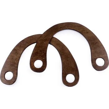 Kabelka Pro Háčkování Ucha na tašky dřevěná tmavý ořech