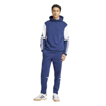 Bavlněná tepláková souprava s kapucí Adidas Squadra 25 Sweat Hoody tm.modro bílá Velikost: 152