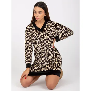 Dámská tunika TU 8189 3.66 černá a béžová S/M
