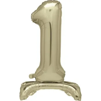 Balónek fóliový číslo 1 zlaté stojící 70 cm 13231