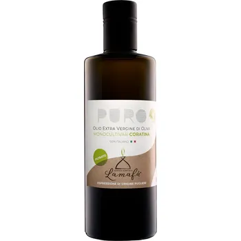 Rostlinný olej Olivový olej Lamafà PURO 500 ml, Italský prémiový extra panenský olivový olej