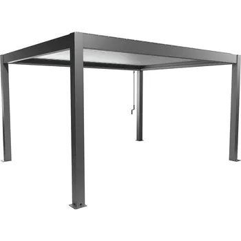 Pergola Biohort Hliníková Pergola 4,5x3,5, šedý křemen metalíza / stříbrná metalíza (Originální pergola v kvalitě od Biohort)