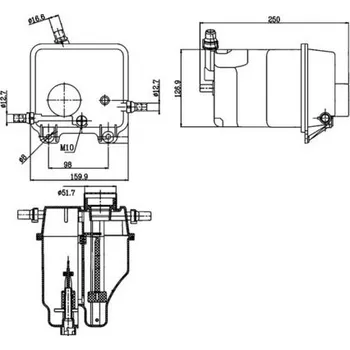 Chladič motoru Vyrovnávací nádoba, chladivo MAHLE CRT 125 000S