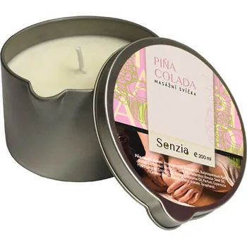 Masážní přípravek Eureko Masážní svíčka SENZIA Pina Colada, 200 ml