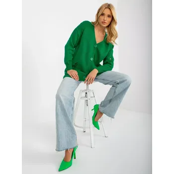 Dámský svetr Dámský kardigan LC SW 8042.12x zelená - FPrice jedna velikost