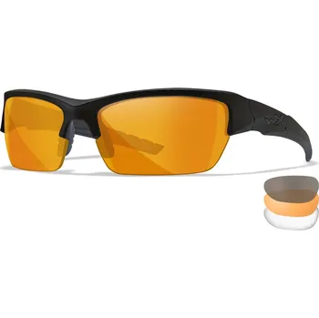 Sluneční brýle Wiley X® Sportovní brýle Valor 2.5 Wiley X®, 3 skla, Barva: Černá, Čočky: Čiré + Kouřově šedé + Oranžové Light Rust