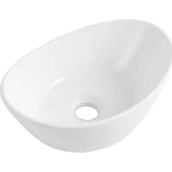 CERANO - Umyvadlo keramické - na desku - Avelia - bílá lesklá - 34x26 cm