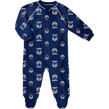Dupačky Outerstuff Dětské Dupačky Edmonton Oilers NHL Full Zip Allover Print Coverall Velikost: 6-9 měsíců