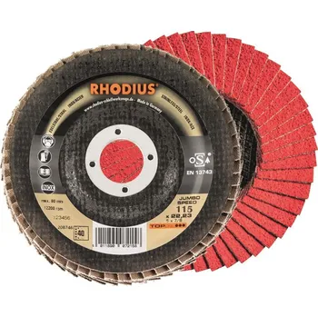 Příslušenství k brusce Kotouč lamelový RHODIUS Jumbo Speed Ceramicon 125 mm, zrnitost K60