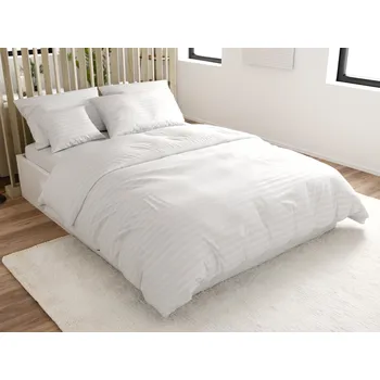 Povlečení Hotelové povlečení z mikrovlákna JASMINE bílé - proužek 2 cm Rozměr povlečení: 70 x 90 cm | 140 x 200 cm