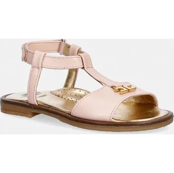 Dívčí sandály Dětské kožené sandály Elisabetta Franchi F1A2.E0545.25.29 růžová 30X, EUR 27
