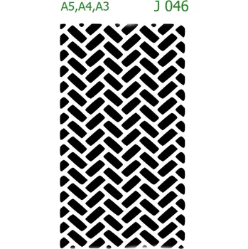 Plastová šablona pro malování - Strukturální vzory - Mřízka (J046) - A5 , Lepící fólie