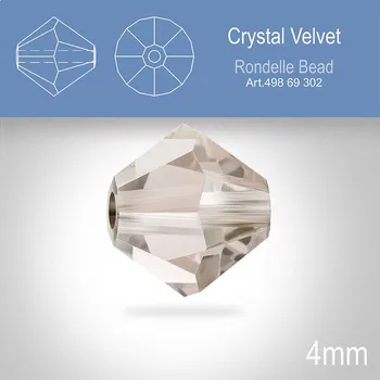Dětské zboží PRECIOSA Bicone MC BEAD (sluníčko) velikost 4mm. Barva CRYSTAL VELVET. Balení 30ks .