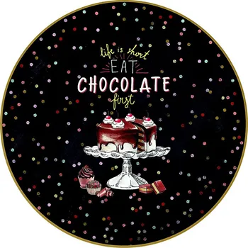 Talíř Easy Life, Itálie Easy Life - Dezertní talíř Hot Chocolate v dárkovém balení - 19 cm Barva: jako na obrázku, Velikost: 19x19