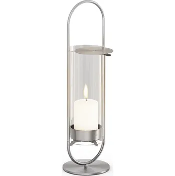 Svícen Höfats Oval Candle 35 Silver