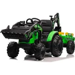 Mamido Dětský elektrický traktorbagr s přívěsem SX2068 zelený