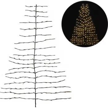 Vánoční světelná dekorace AKCE LED nástěnný vánoční stromeček ZIGGY, hnědý II.jakost Velikost: XS