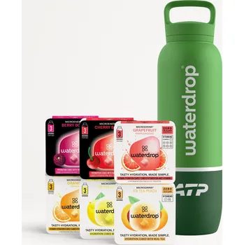 Instantní nápoj Waterdrop Ochutnávkový Set s Funkční Termoskou ATP 2026 zelená tráva / Ochutnávkový Set Bestseller