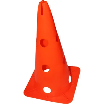 Fotbalová tréninková pomůcka Merc sport Sportovní kužel víceúčelový s otvory – 30 cm oranžový