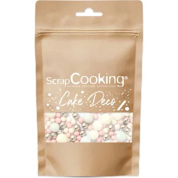 Jedlá dekorace na dort ScrapCooking Cukrové zdobení pastelové kuličky 70 g