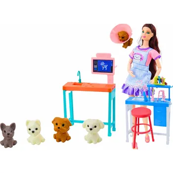 LEAN Toys 17562 Panenka veterinářka s příslušenstvím