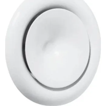 Klimatizace Talířový ventil KE125 – přívodní (RAL 9010, včetně kroužku KKL)