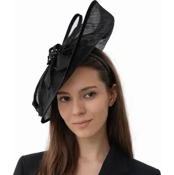Brož SEEBERGER Fascinátor černý - ozdoba do vlasů Velikost: Unisize (S-XL)