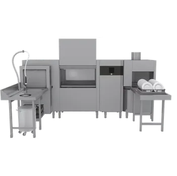 Myčka nádobí Myčka tunelová 270, studená voda, výstup vpravo, rohový předmytí, rohový sušící modul | RM - XT 270 R XTRS CTPWR