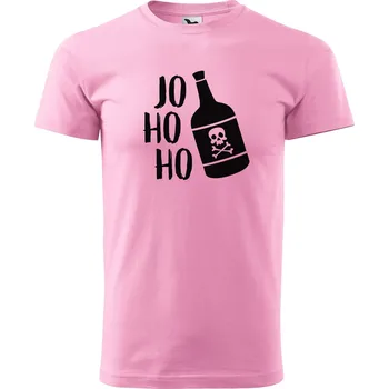 Pánské tričko DOBRÝ TRIKO Pánské tričko s potiskem Jo ho ho Velikost: XS, Barva: Růžová