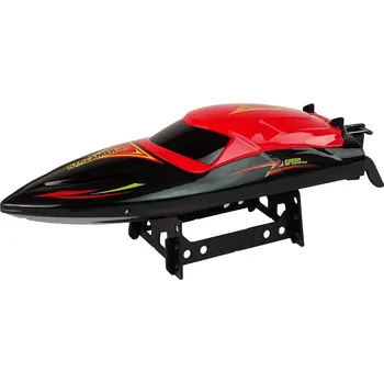 RC model lodě LEAN Toys 15355 Motorový člun na dálkové ovládání R/C 2,4 GHz, červený
