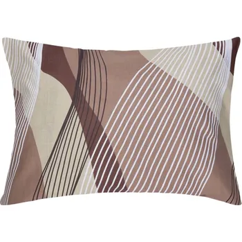 Povlečení XPOSE® Bavlněný povlak na polštář AGNES - hnědý 50x70 cm, Bavlna + Prodloužená možnost vrácení zboží do 50 dnů