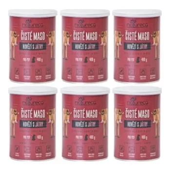 Natureca Dog Hovězí s játry konz. 6x400g