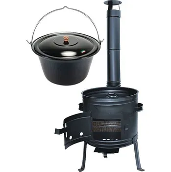 kotlíky Kotlíkový set Párty, kotlina 42 cm a smaltovaný kotlík 22 L s poklicí