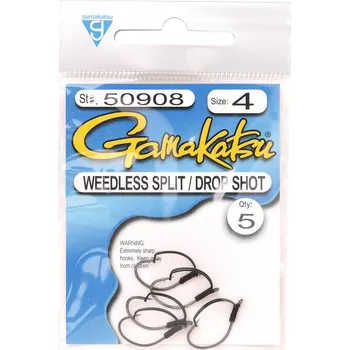 Rybářský háček Gamakatsu Háčky Weedless Split Drop Shot Balení: 5ks, Velikost háčku: 4