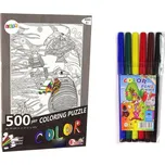 LEAN Toys 14155 Puzzle k vybarvování 500 dílků - Podmořský svět