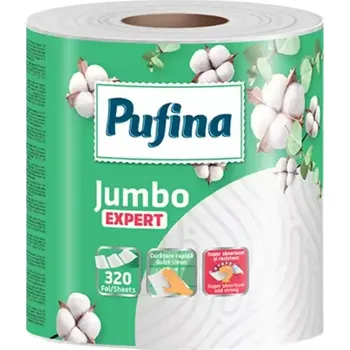Utěrka PUFINA Jumbo Expert Kuchyňská role, 2vrstvá, návin 72 m