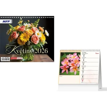 Kalendář MFP kalendář 2026 stolní mini Květiny 1061666
