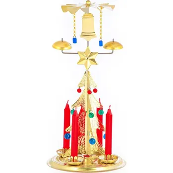 Vánoční dekorace Manboxeo Vánoční zvonící stromek zlatý