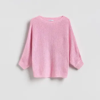 Dámský svetr Reserved - Hladký svetr - růžová - 629HO-30X - 629HO-30X-M